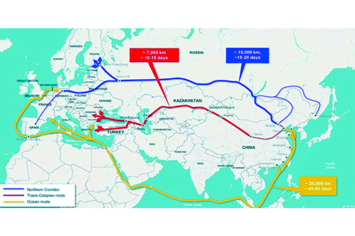 Azərbaycan, Qazaxıstan və Gürcüstan Orta Dəhlizin potensialından istifadə imkanlarını müzakirə ediblər