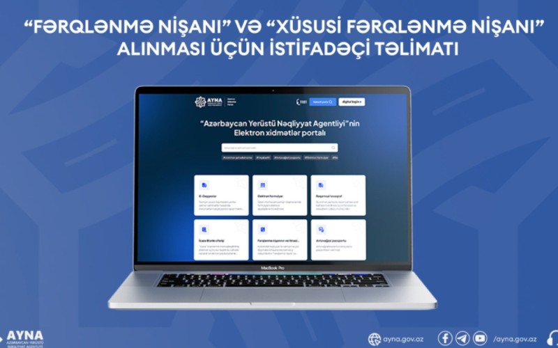 Fərqlənmə nişanları yalnız onlayn veriləcək