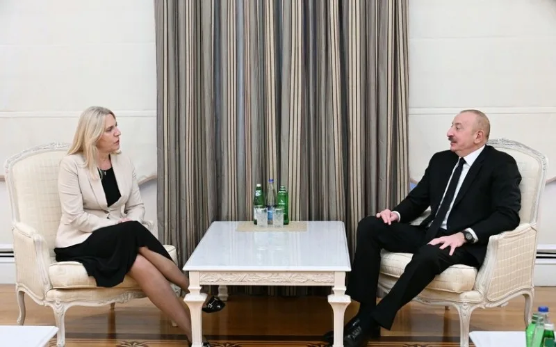 Prezident Jelka Tsviyanoviç ilə görüşdü - YENİLƏNİB