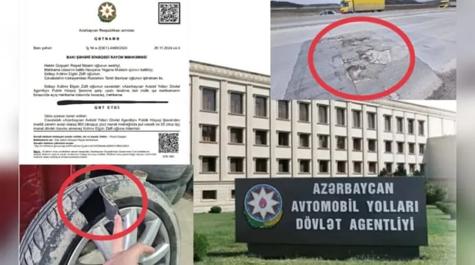 AAYDA məhkəməni UDUZDU: Qəzalı yola görə cərimə ödəyəcək - FOTO