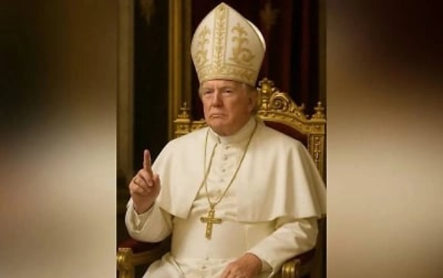 Özünü Roma Papası kimi təsvir etdi - FOTO