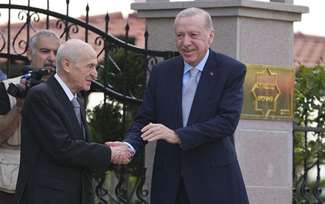 Ərdoğan Bahçelini evində ziyarət etdi - FOTOLAR