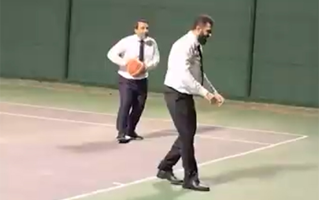 Suriya lideri basketbolda bacarığlarını GÖSTƏRDİ - VİDEO