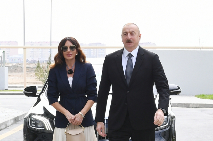 Prezident və xanımı Ağdam Muğam Mərkəzinin açılışında