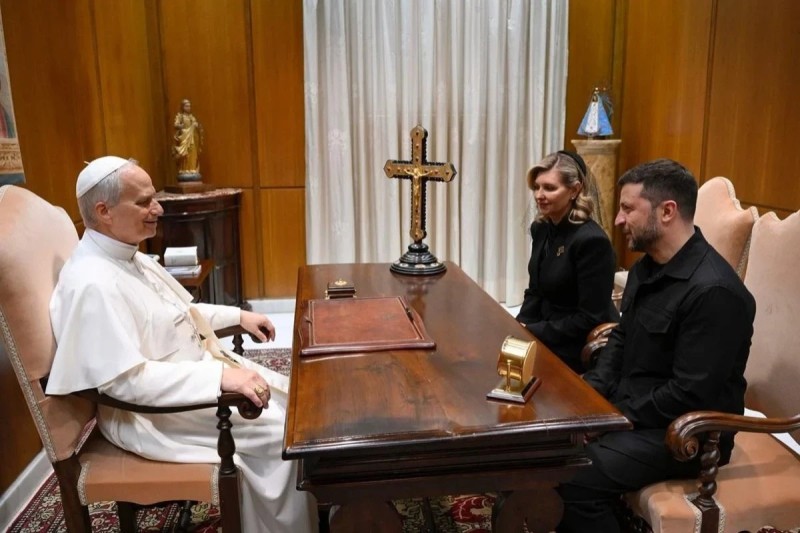 Zelenski Papa XIV Leo ilə görüşüb - FOTO