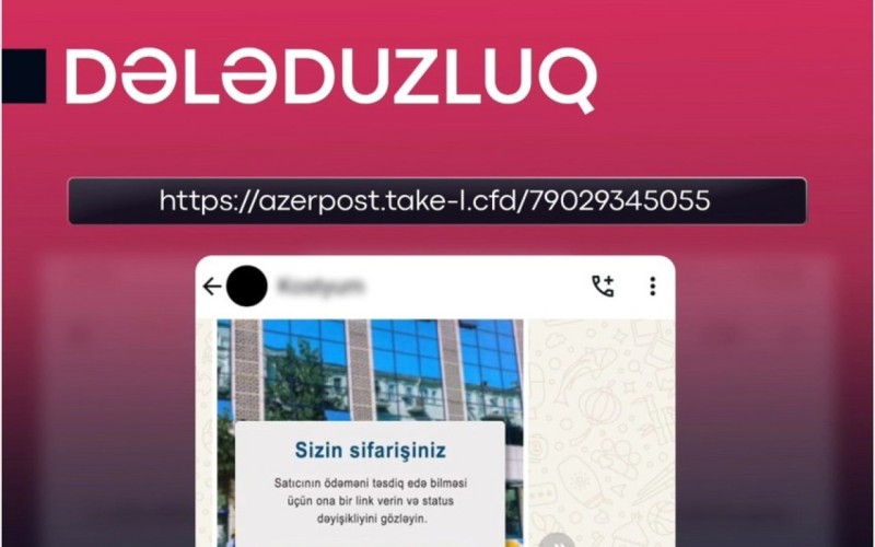 Vətəndaşlara “Azərpoçt”un adından saxta mesajlar göndərilir