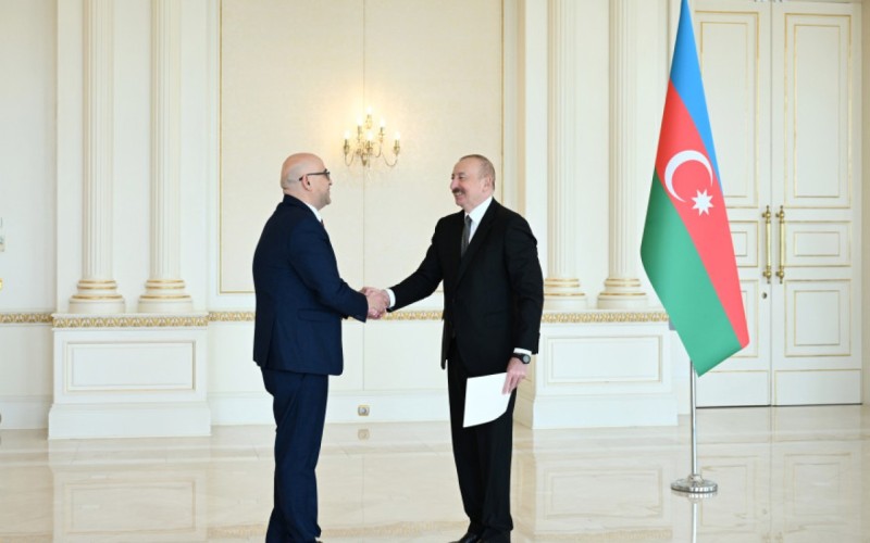 İlham Əliyev Fələstinin yeni səfirinin etimadnaməsini qəbul etdi - FOTOLAR