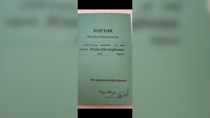 Orxan Fikrətoğlunun Dəftəri