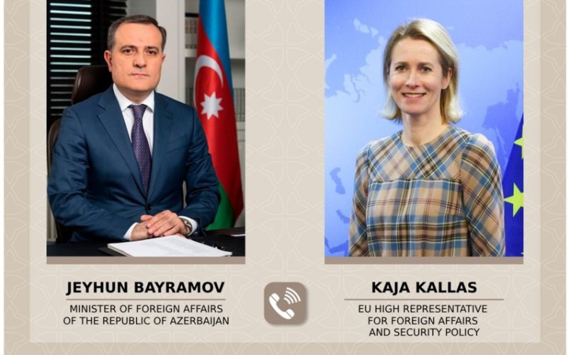 Ceyhun Bayramovla Kaya Kallas arasında telefon danışığı olub
