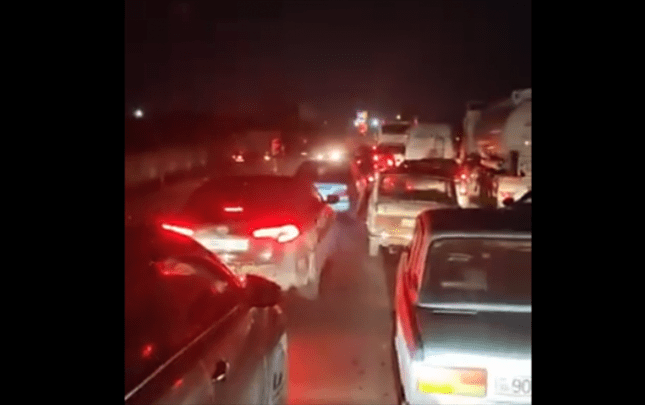 Hacıqabulda baş verən qəza böyük tıxaca səbəb olub 