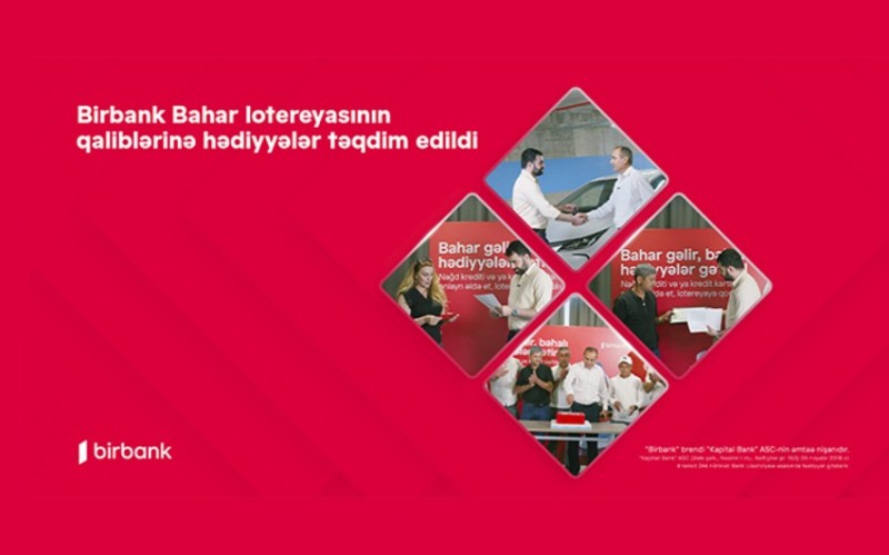 Birbank Bahar lotereyasının qaliblərinə hədiyyələr təqdim olundu