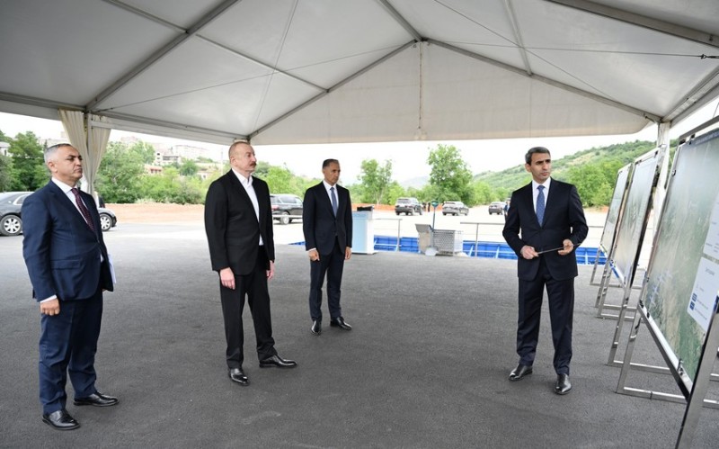 Xankəndi Dəmir Yolu və Avtovağzal Kompleksinin təməli qoyulub - FOTO