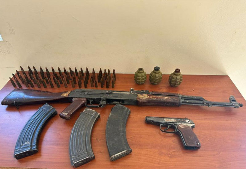 Abşeronda 17 F-1 qumbarası, 16 partlayıcı və xeyli silah-sursat aşkarlanıb