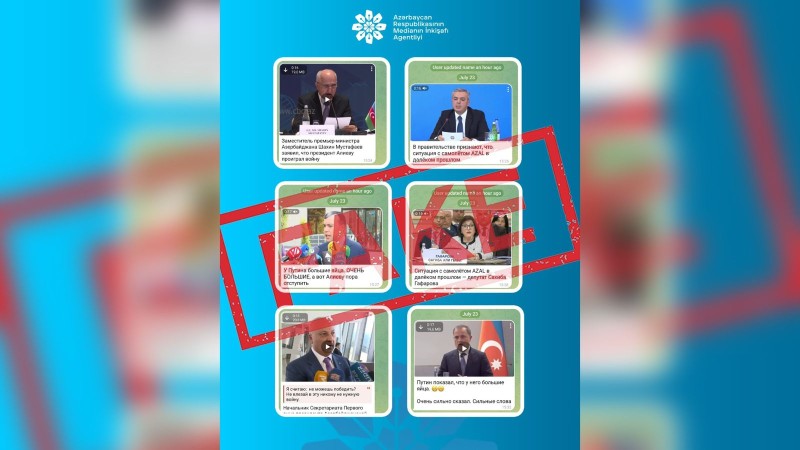 MEDİA: Bir sıra dövlət xadimlərinin adından saxta açıqlamalar yayılıb