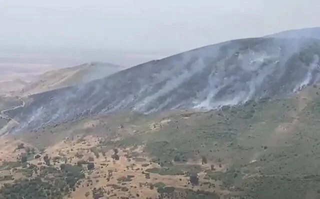 Hadrut qəsəbəsi istiqamətində yanğın davam edir - FOTO