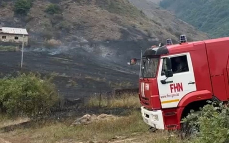 Şuşanın Böyük Qaladərəsi kəndində yanğın qısaqapanmadan yaranıb - YENİLƏNİB