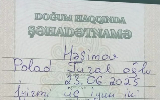 “Bir ölər, min dirilərik” - Polad Həşimovun adaşı dünyaya gəldi - FOTO
