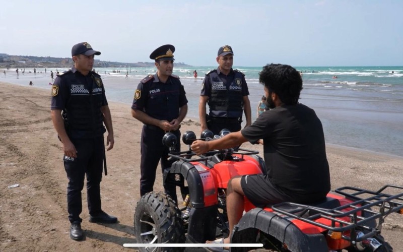 Polis çimərliklərdə profilaktik tədbirləri davam etdirir - VİDEO + FOTOLAR