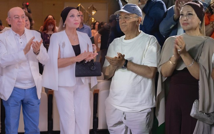 Kəmaləddin Heydərov festivalı xanımı ilə izlədi - FOTOLAR
