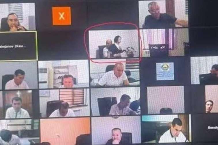 Onlayn iclasda katibəni qucaqlayan deputat işdən qovuldu