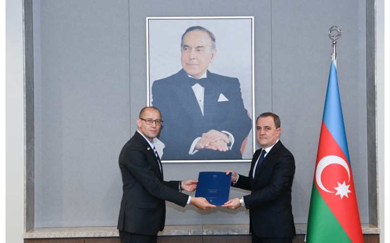 Ceyhun Bayramov İsrailin yeni səfirini qəbul etdi -FOTO