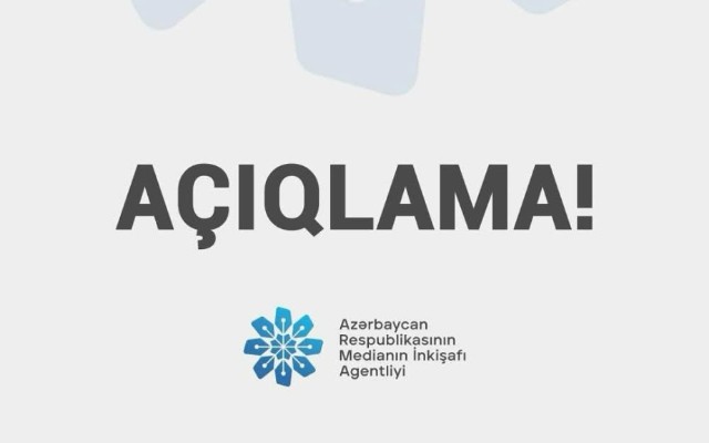 Medianın İnkişafı Agentliyi bu sayta xəbərdarlıq etdi