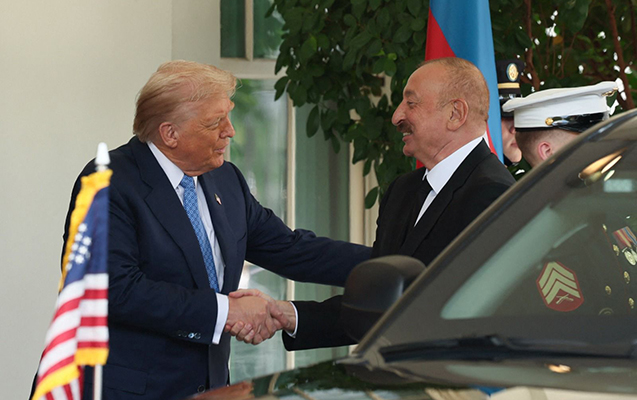 Donald Tramp Ağ Evdə İlham Əliyevi QARŞILADI - VİDEO+FOTOLAR