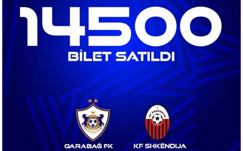 Çempionlar Liqası: Qarabağın cavab oyununa 14500 bilet satılıb