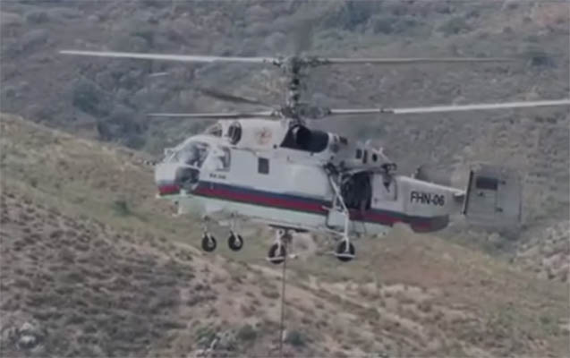 Ağdərədə yanğının söndürülməsinə 2 helikopter cəlb olundu - VİDEO