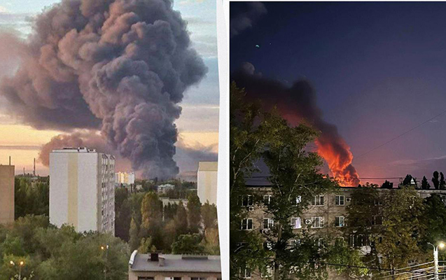 Ukrayna Rusiyanın neft zavodunu VURDU