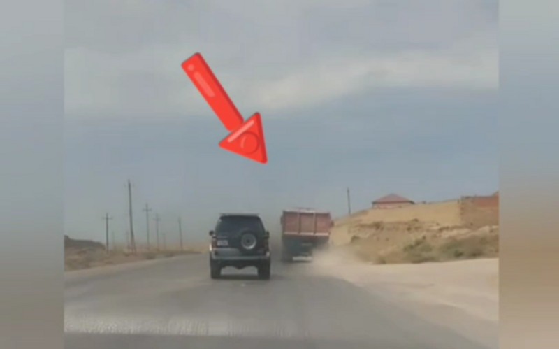Yollarda təhlükəli manevrlər edən “KamAz” sürücüsü həbs edilib