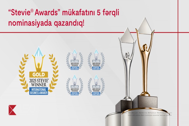 Kapital Bank 5 nominasiyada “Stevie Awards” mükafatına layiq görülüb