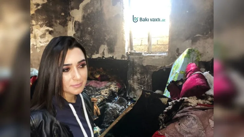 Evi yanan aktrisa FƏRYAD ETDİ: “Qonşuların, qohumların evində qalmağa məcburam” - FOTOLAR