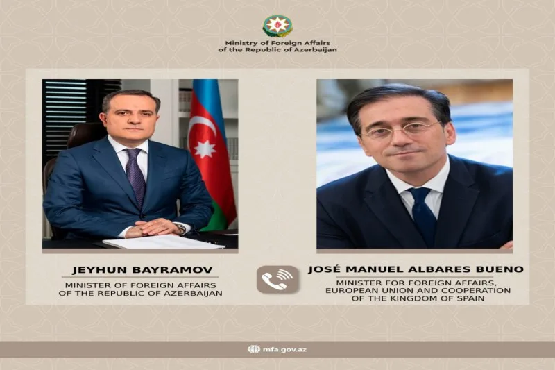 Ceyhun Bayramov ispaniyalı həmkarı ilə telefon danışığı aparıb