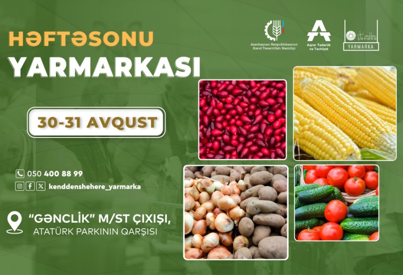 Bakıda növbəti “Kənddən şəhərə” yarmarkası təşkil olunacaq