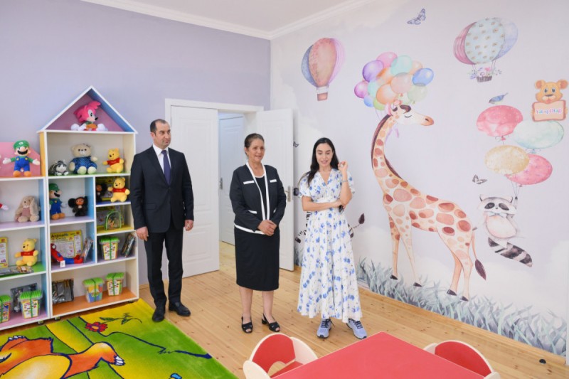 Leyla Əliyeva Şamaxıda körpələr evi-uşaq bağçalarının açılışında iştirak etdi  - FOTOLAR