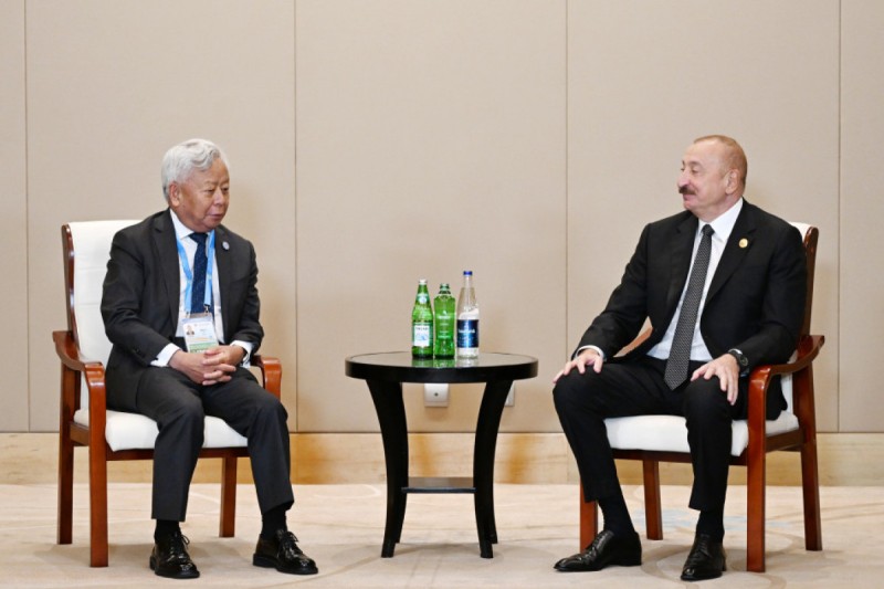 İlham Əliyev Cin Liqun ilə  görüşüb - FOTO