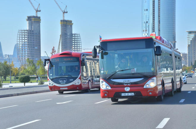 Bakıda marşrut xətlərinə 2300-dən çox avtobus cəlb ediləcək