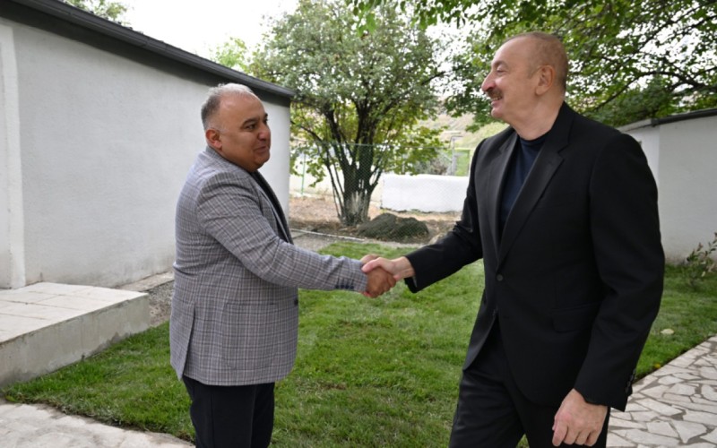 İlham Əliyev Şuşakənd kəndində oldu - FOTOLAR