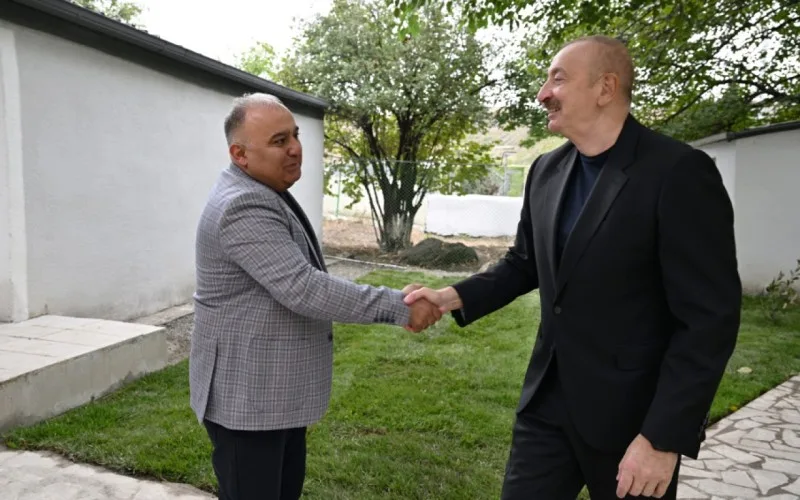 İlham Əliyev Şuşakənd kəndində oldu - FOTOLAR