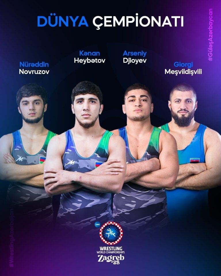 Sərbəst güləşçilər dünya çempionatına 3 medalla BAŞLADI