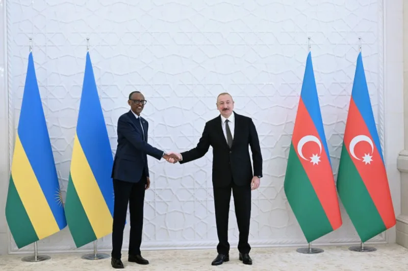 Ruanda Prezidentinin rəsmi qarşılanma mərasimi olub - FOTO