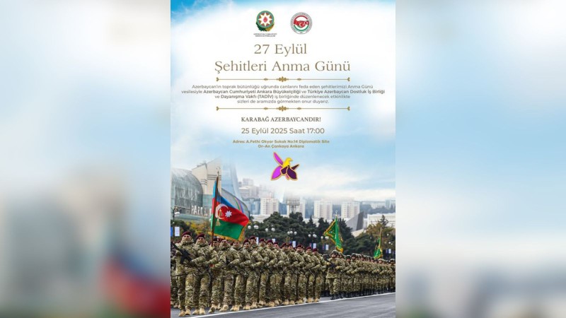 Türkiyə şəhidlərimizi anacaq