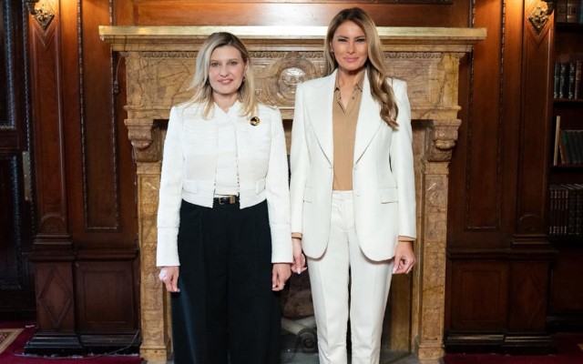 Zelenskaya Melaniya Trampla görüşdü