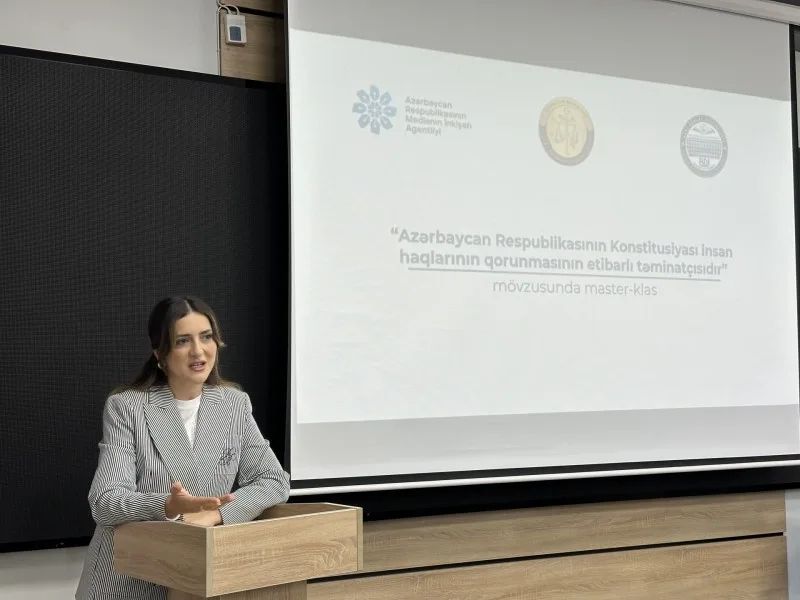 “Konstitusiya və Suverenlik İli” çərçivəsində Bakı Dövlət Universitetinin tələbələri üçün növbəti master-klas keçirildi - FOTOLAR