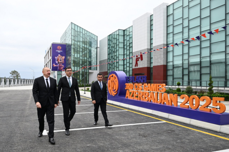 Prezident Yevlax Olimpiya İdman Kompleksinin açılışında - FOTOLAR 