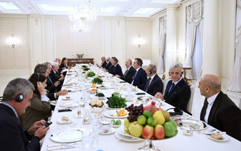 Sercio Mattarellanın şərəfinə rəsmi ziyafət verildi
