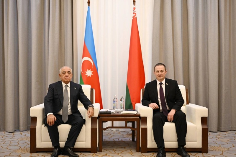 Minskdə Azərbaycan və Belarus baş nazirləri görüşüb