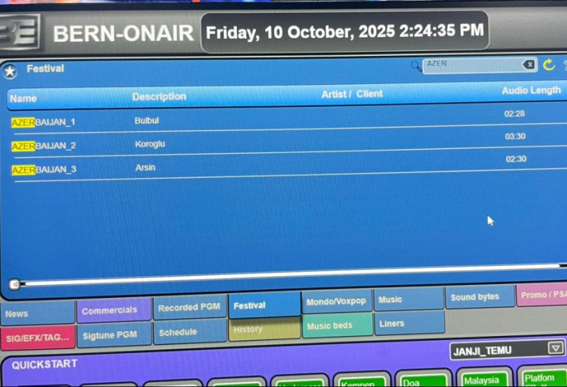 Üzeyir Hacıbəylinin əsərləri Malayziya radiosunda səsləndirilib