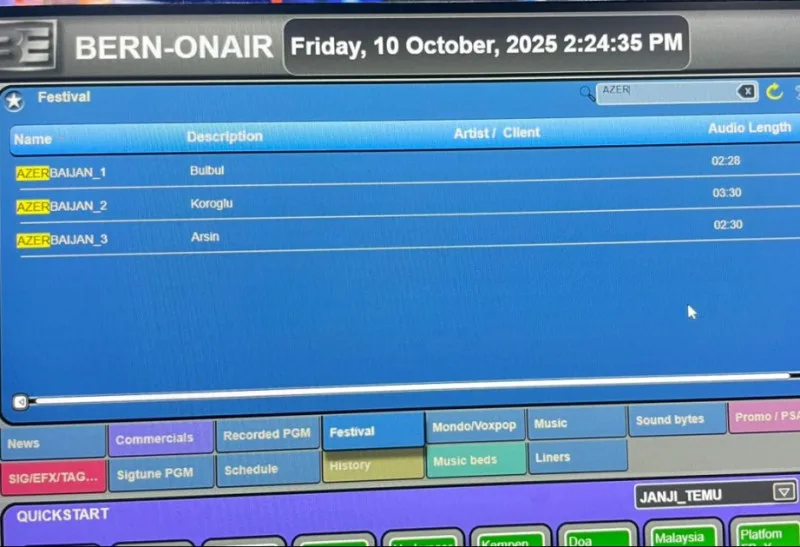 Üzeyir Hacıbəylinin əsərləri Malayziya radiosunda səsləndirilib